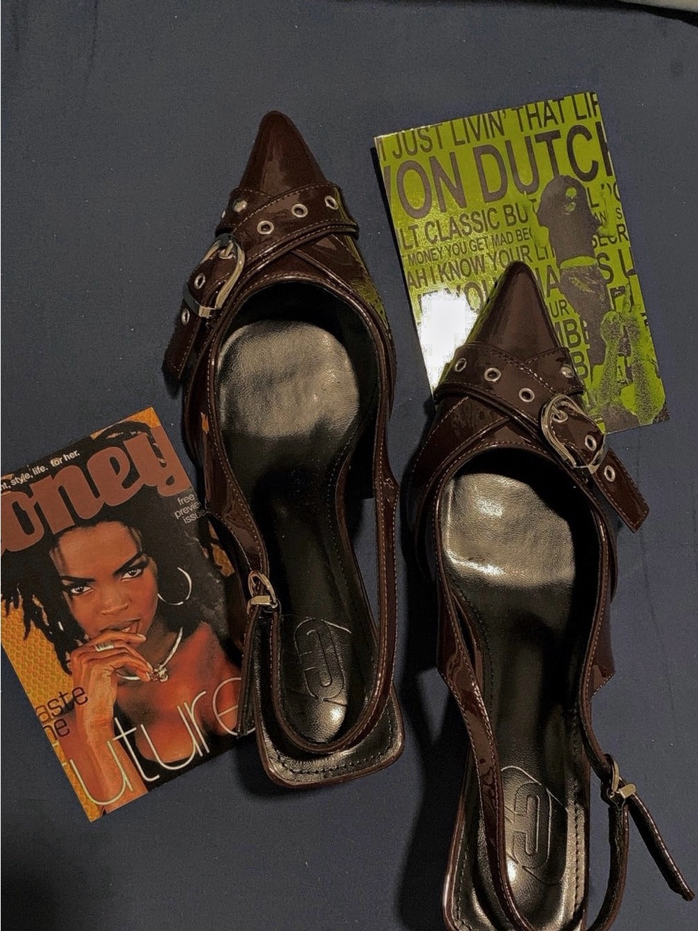Vintage Kitten heels - Cherry red